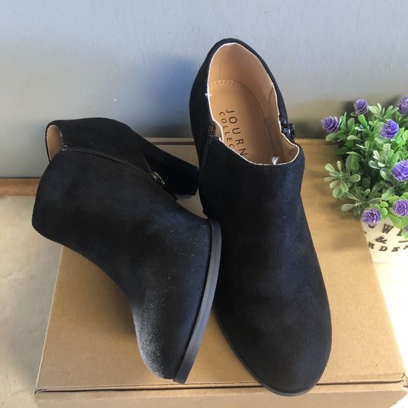 NEW WOMEN BOOTIES Journee Sanzi Faux Suede Heeled - Picture 4 of 15